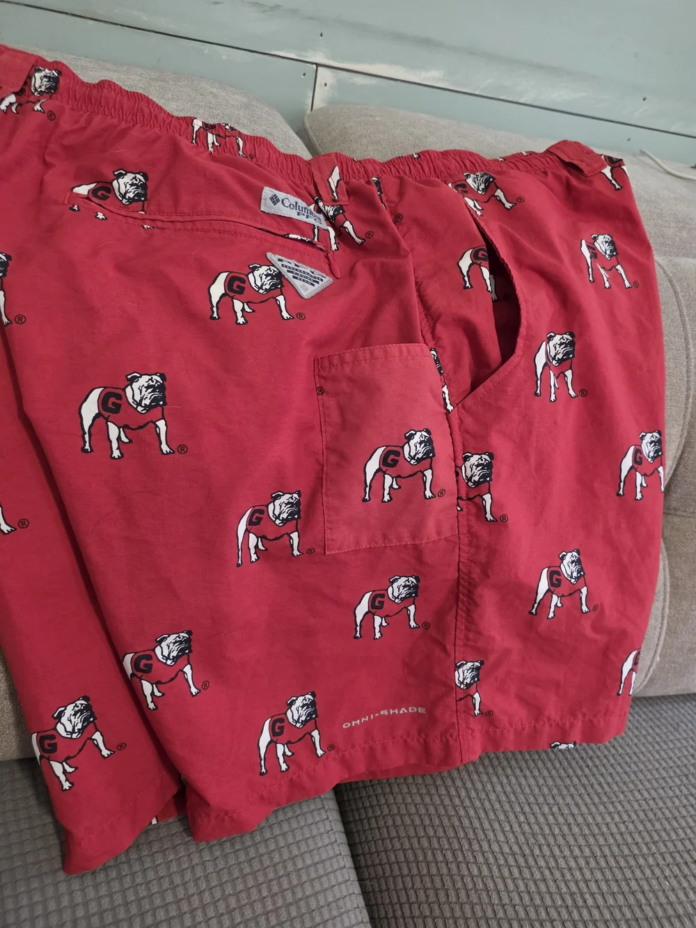 Men's Georgia Bulldog Columbia PFG Swim Trunks